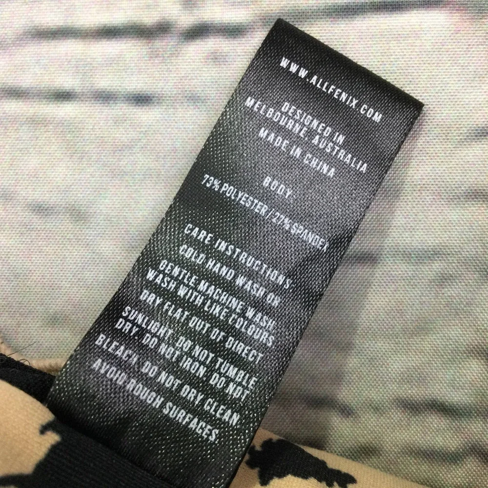 Allfenix Tan Animal Print Wide Strap Polyester Blend Sports Bra Women's Size L - Picture 11 of 14